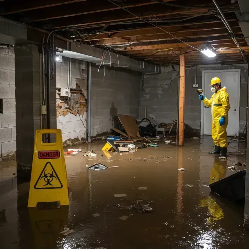 Flooded Basement Electrical Hazard in Surry County, NC Property