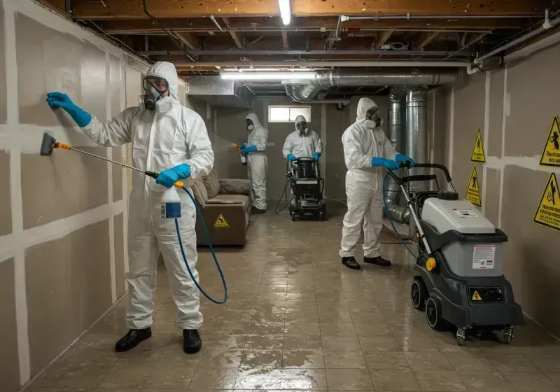 Basement Moisture Removal and Structural Drying process in Surry County, NC